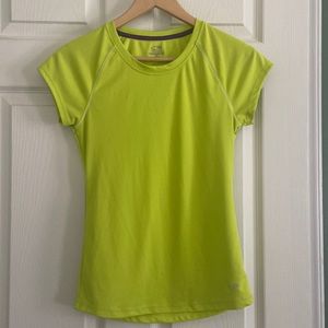 Neon green ladies C9 by Champion Athletic shirt, size small